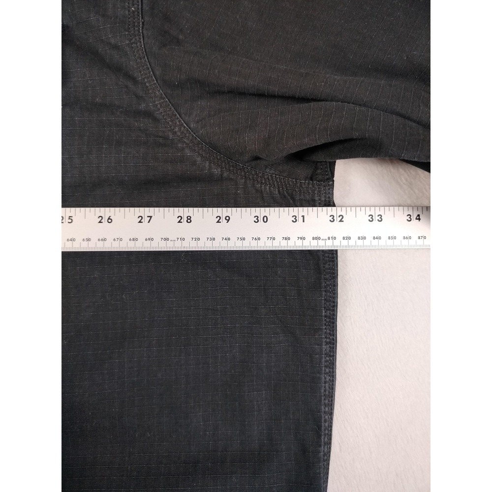 Carhartt Jacket Mens 3XL Black Canvas Shirt Jac Flannel Lined Workwear Ripstop - Picture 16 of 16